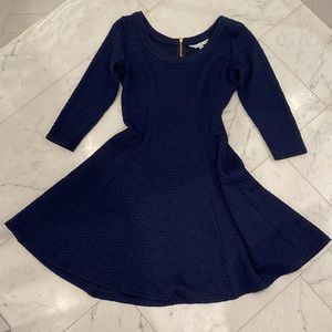 Southern Tide navy textured swing dress
